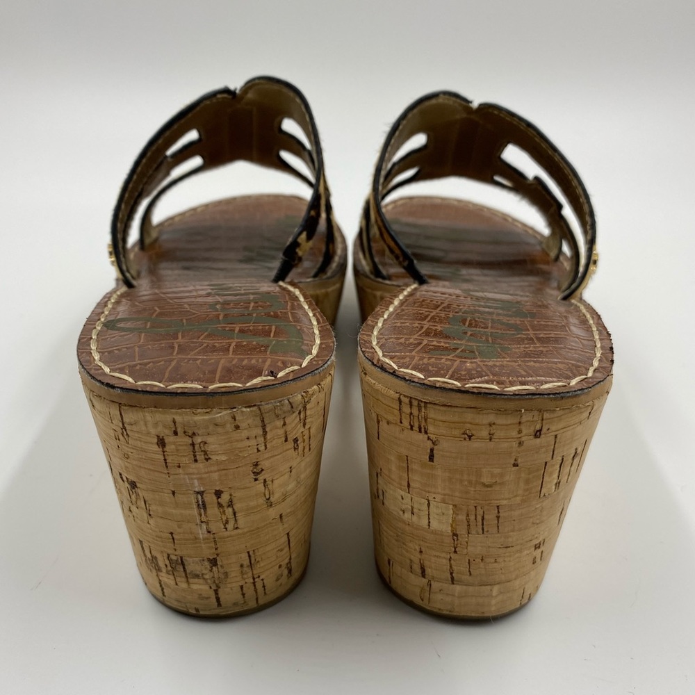 Sam Edelman leopard cork wedges size 8.5 - Picture 2 of 6